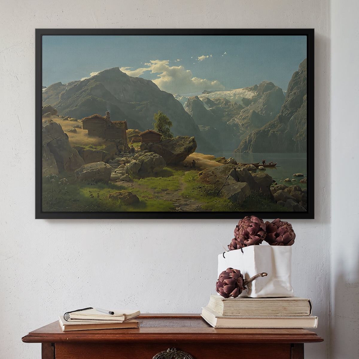Balestrand, 1848 - Floater Framed Canvas Print