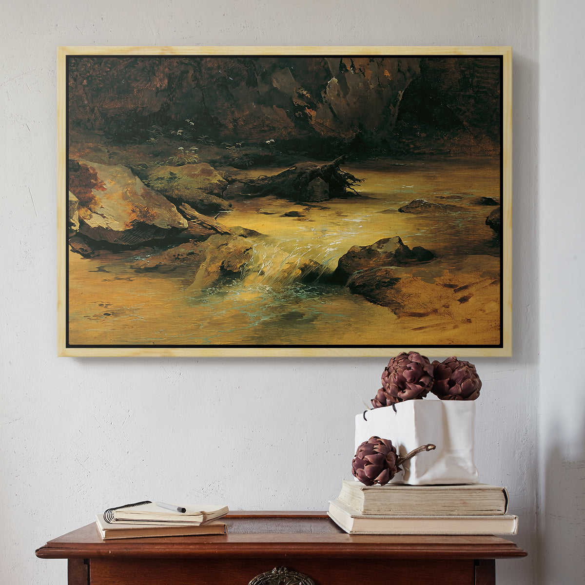 Wildbach (Wild Stream) - Floater Framed Canvas Print