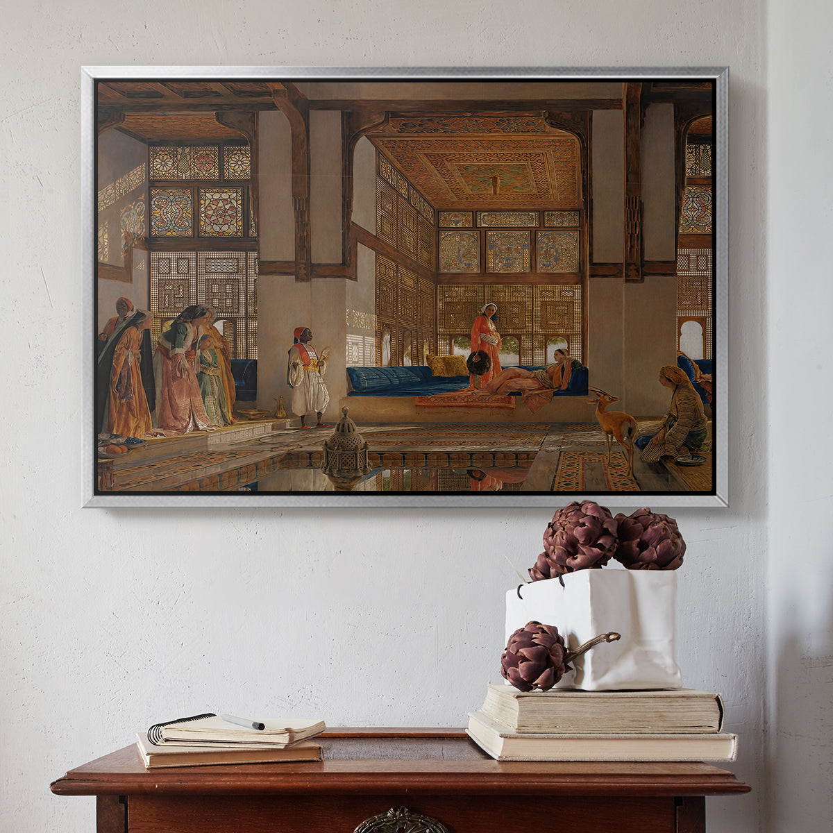 A Lady Receiving Visitors (The Reception), 1873 - Floater Framed Canvas Print