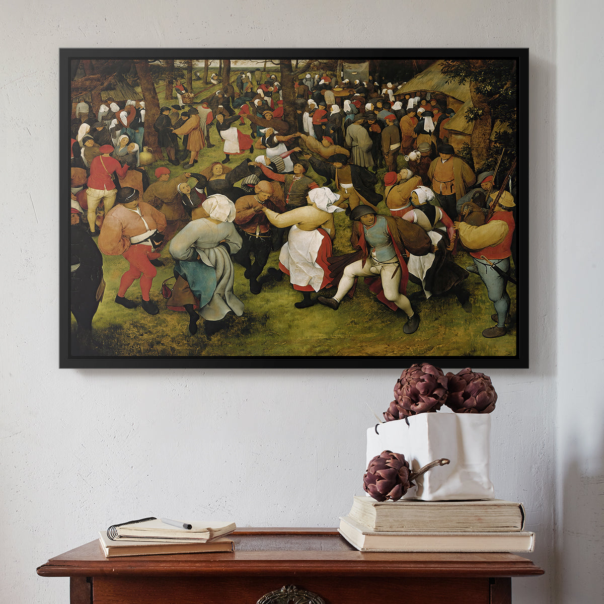The Wedding Dance, c. 1566 - Floater Framed Canvas Print