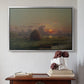 Haystack at Sunset, 1880 - Floater Framed Canvas Print