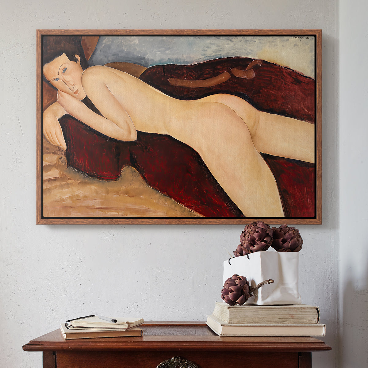 Reclining Nude from the Back (Nu couché de dos), c. 1917 - Floater Framed Canvas Print
