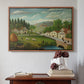 Pastoral Landscape with Stream, Fisherman and Strollers, 1875-1880 - Floater Framed Canvas Print