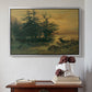 Wallowing Deer on the Shore of a Mountain Lake, c. 1850 - Floater Framed Canvas Print