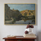 River Landscape with Cliffs, c. 1850-1860 - Floater Framed Canvas Print
