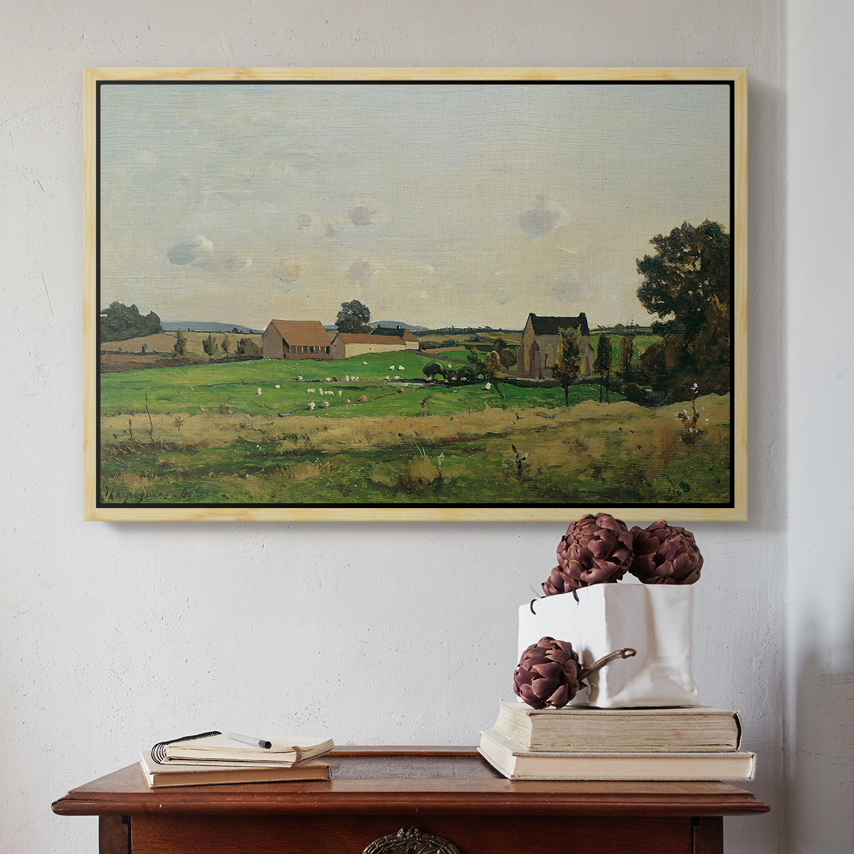 The Saulce Estate, 1869 - Floater Framed Canvas Print