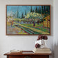 Orchard in Blossom, Bordered by Cypresses, 1888 - Floater Framed Canvas Print