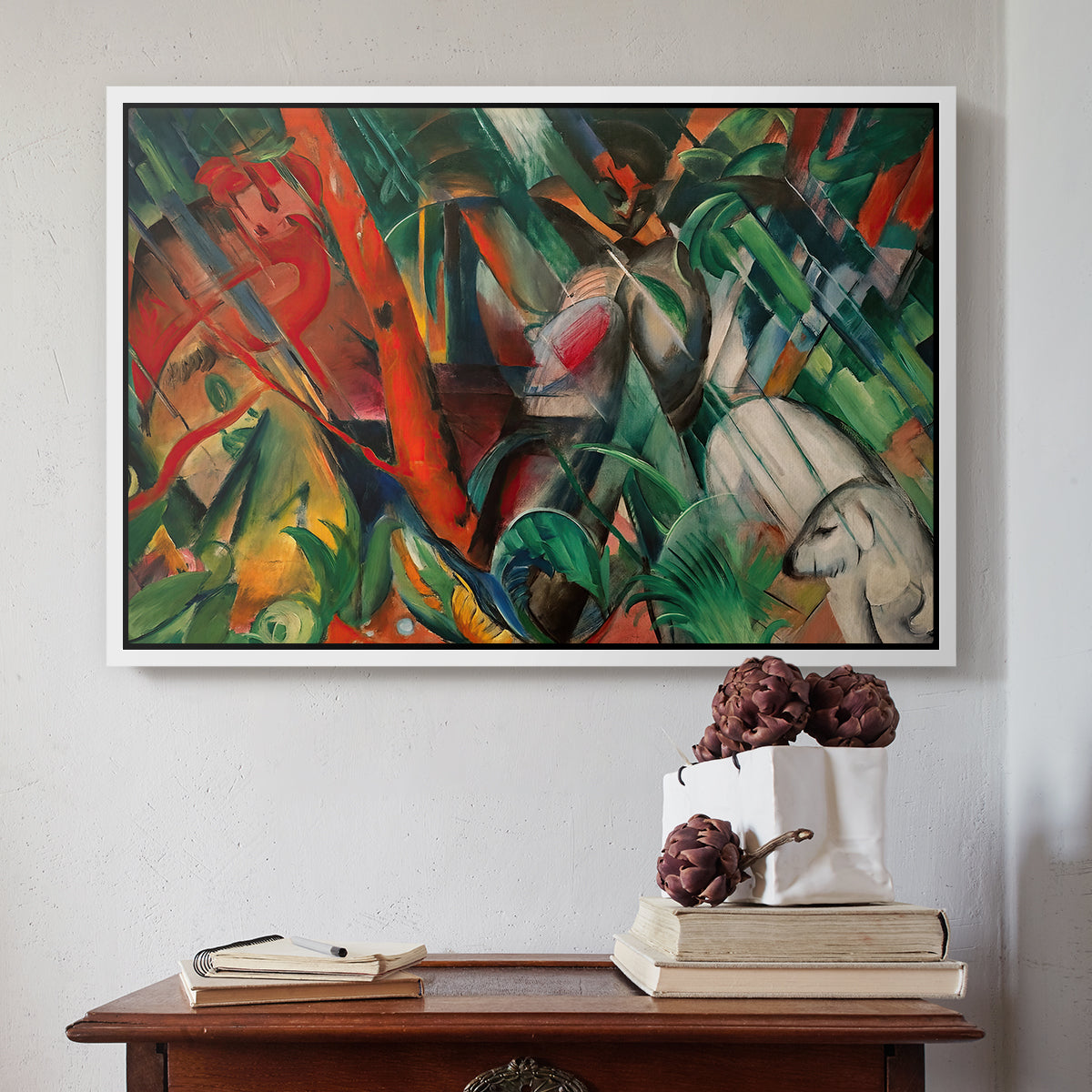 In the Rain, 1912 - Floater Framed Canvas Print