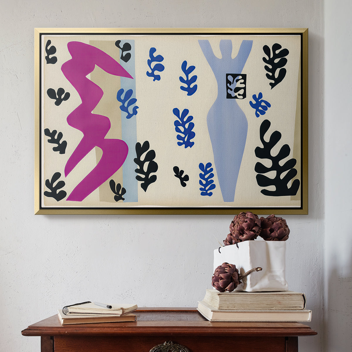 The Knife Thrower (Le lanceur de couteaux), from Jazz, 1947 - Floater Framed Canvas Print