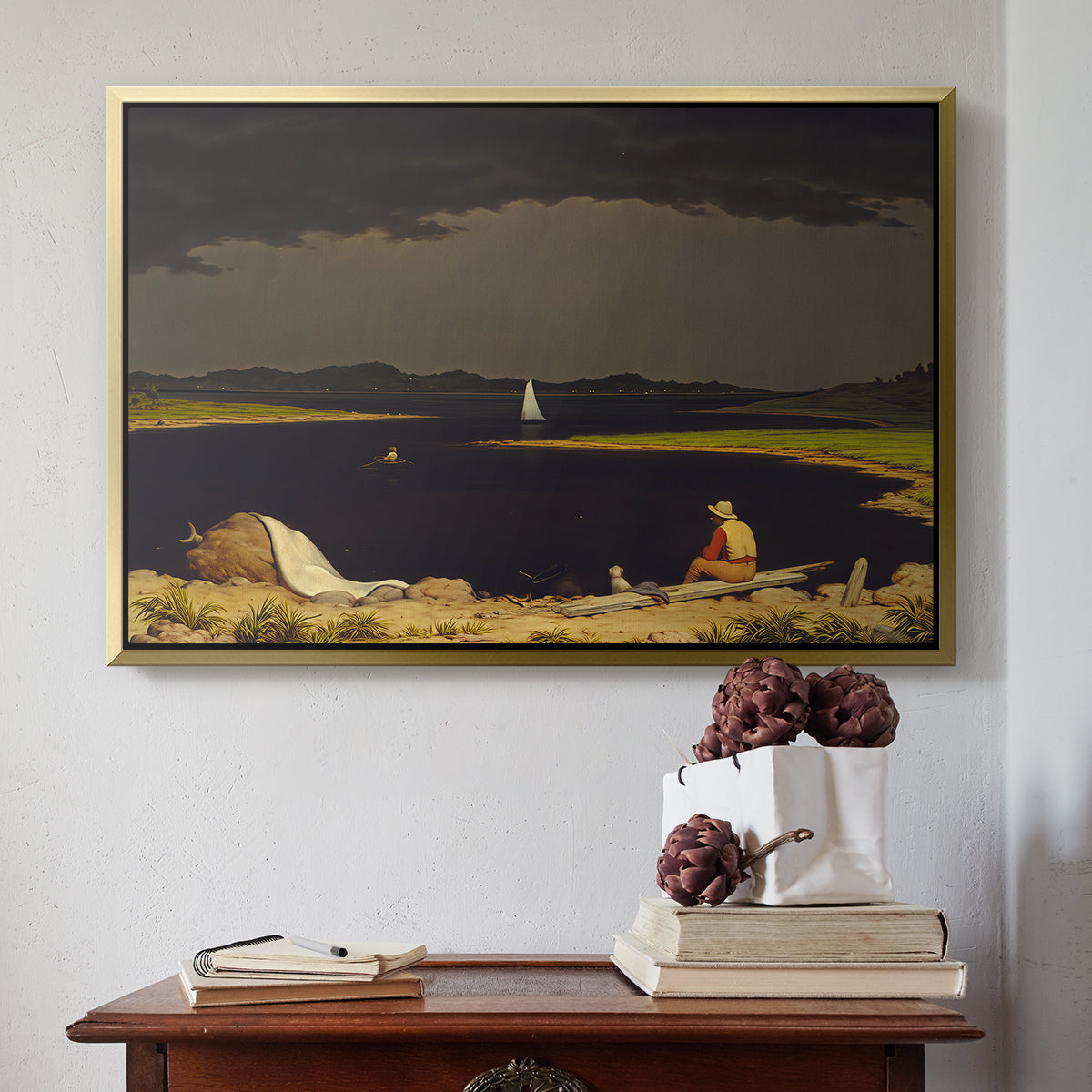 Approaching Thunder Storm, 1859 - Floater Framed Canvas Print