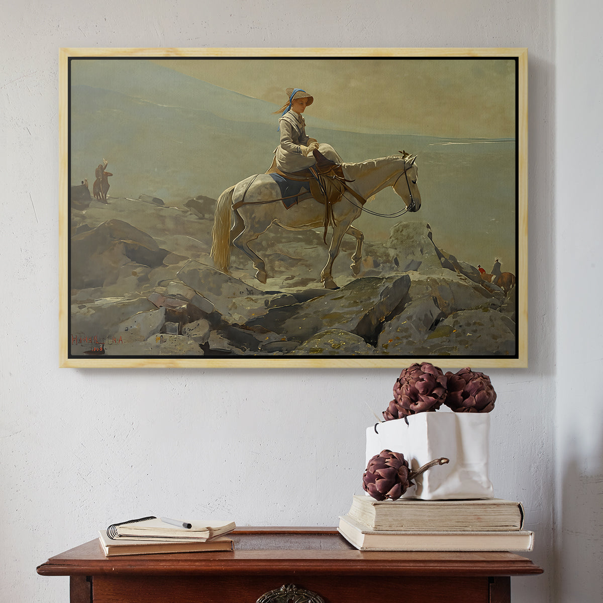 The Bridle Path, White Mountains, 1868 - Floater Framed Canvas Print
