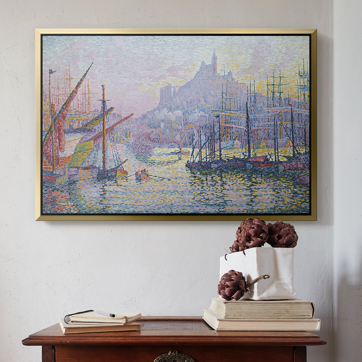 The Port of Marseille, 1905 - Floater Framed Canvas Print