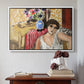 Woman Seated in an Armchair, c. 1920 - Floater Framed Canvas Print