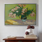 Vase with Oleanders and Books, 1888 - Floater Framed Canvas Print