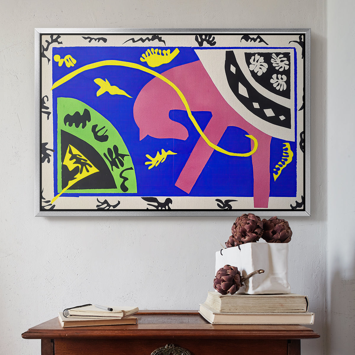 The Horse, the Rider and the Clown, from Jazz, 1947 - Floater Framed Canvas Print