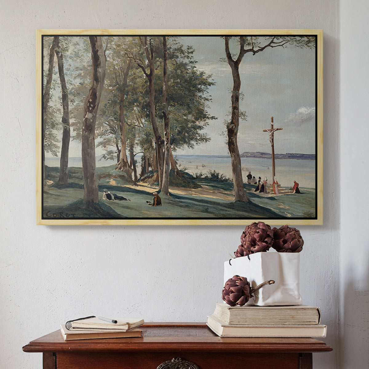 A Calvary on the Cote de Grace, c. 1829 - Floater Framed Canvas Print