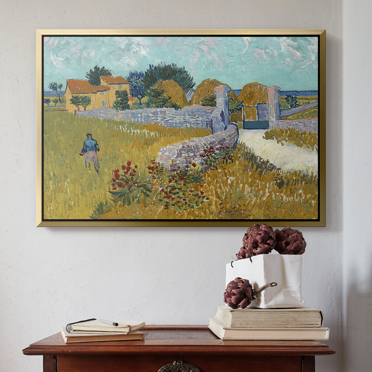 Farmhouse in Provence, 1888 - Floater Framed Canvas Print