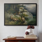 Eagles and Dying Stag on a Lakeshore, 1836 - Floater Framed Canvas Print