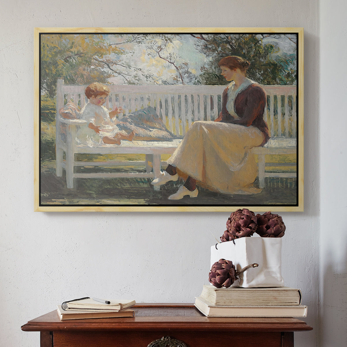 Eleanor and Benny, 1916 - Floater Framed Canvas Print