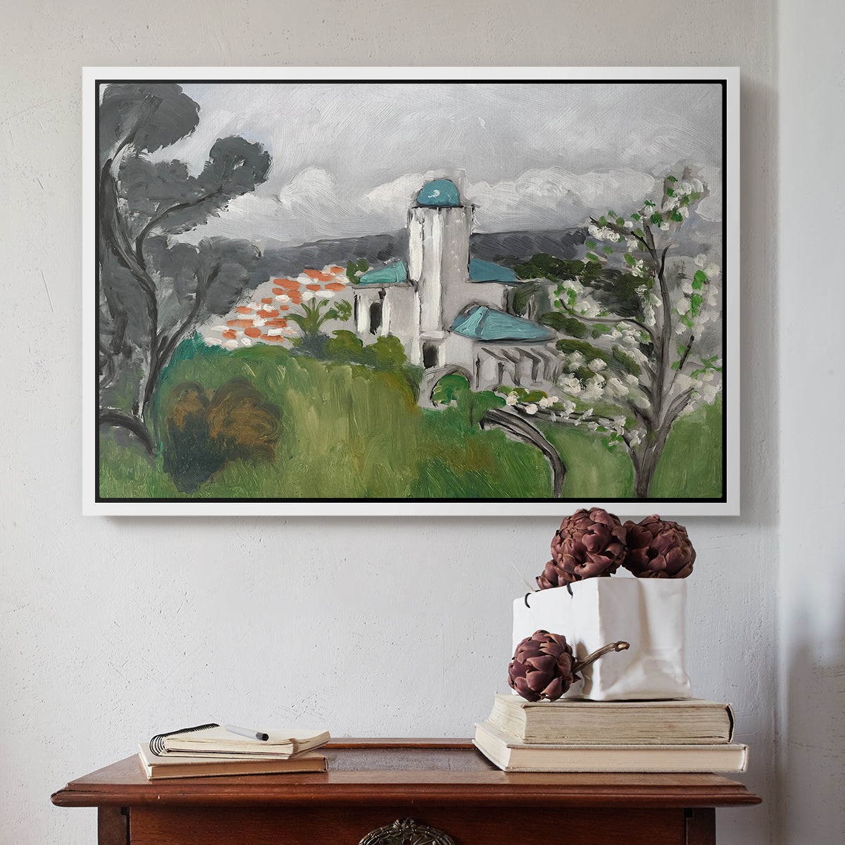 The Blue Villa (La Villa Bleue), c. 1918 - Floater Framed Canvas Print