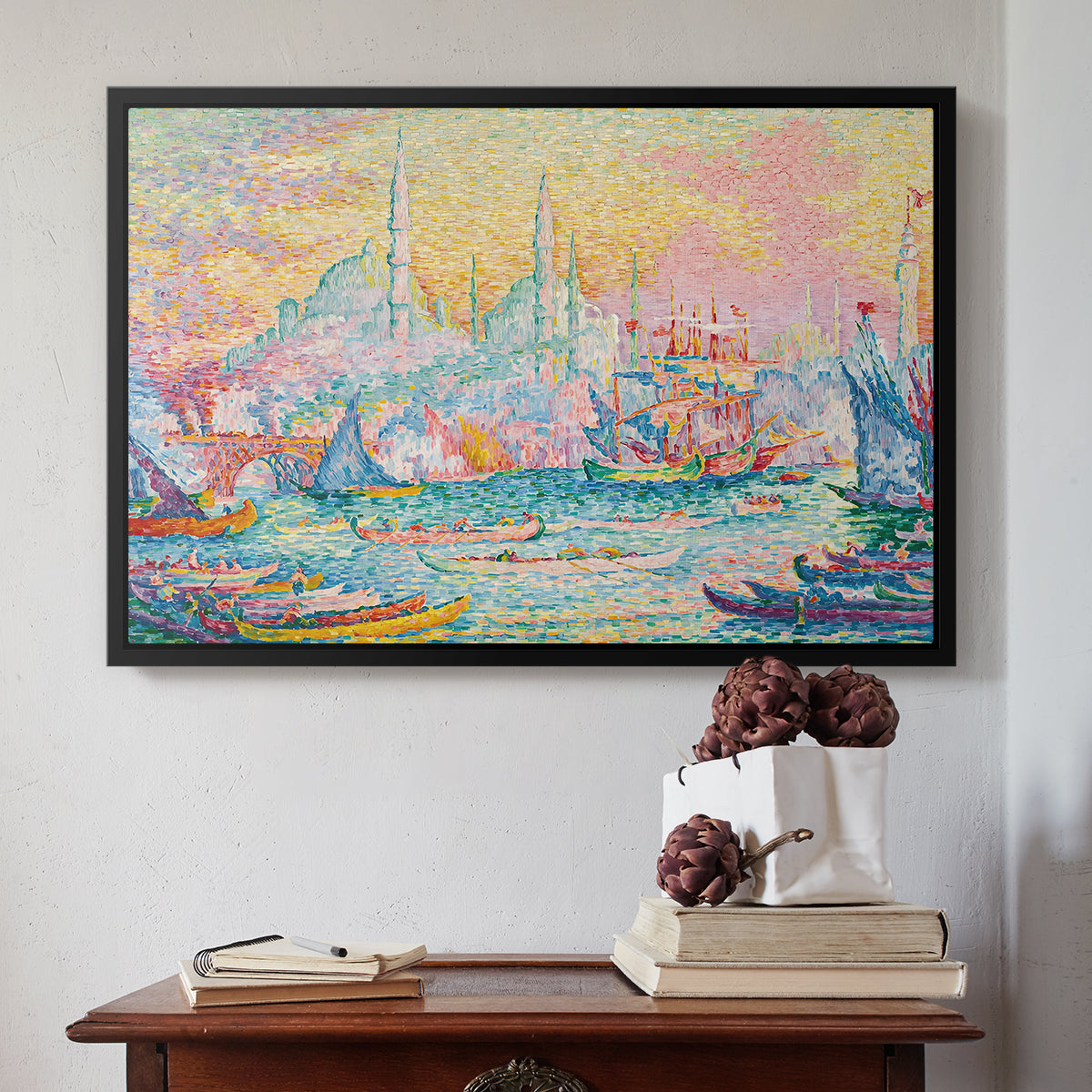 The Golden Horn, Constantinople, 1907 - Floater Framed Canvas Print