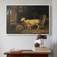 Sheep in a Stable, 1810 - Floater Framed Canvas Print