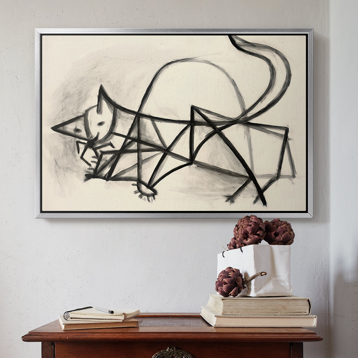 Study of a Cat (Étude de chat), 1946 - Floater Framed Canvas Print