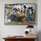 Net Menders in Valencia, 1909 - Floater Framed Canvas Print