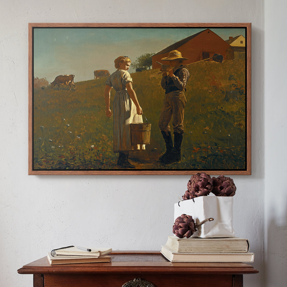 A Temperance Meeting, 1874 - Floater Framed Canvas Print