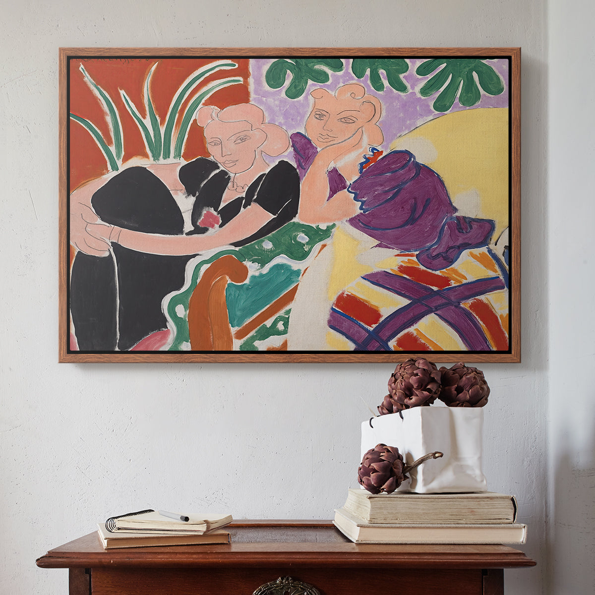 The Conversation, 1938 - Floater Framed Canvas Print