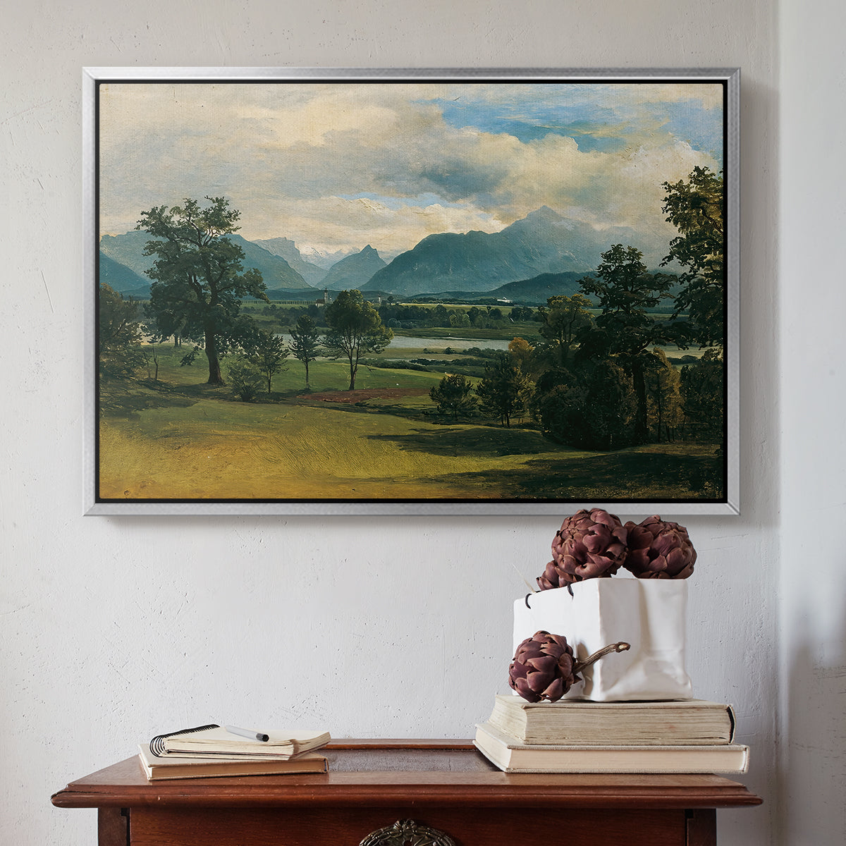 View of Liefering, 1830 - Floater Framed Canvas Print
