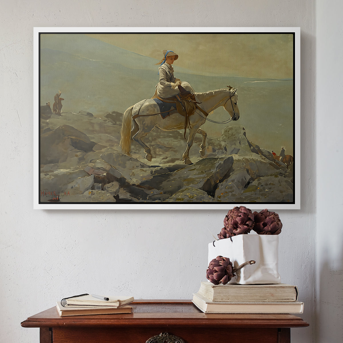 The Bridle Path, White Mountains, 1868 - Floater Framed Canvas Print