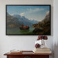 Bridal Procession on the Hardangerfjord, 1848 - Floater Framed Canvas Print