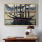Two Boats Side by Side, Port of Marseilles, c. 1916 - Floater Framed Canvas Print