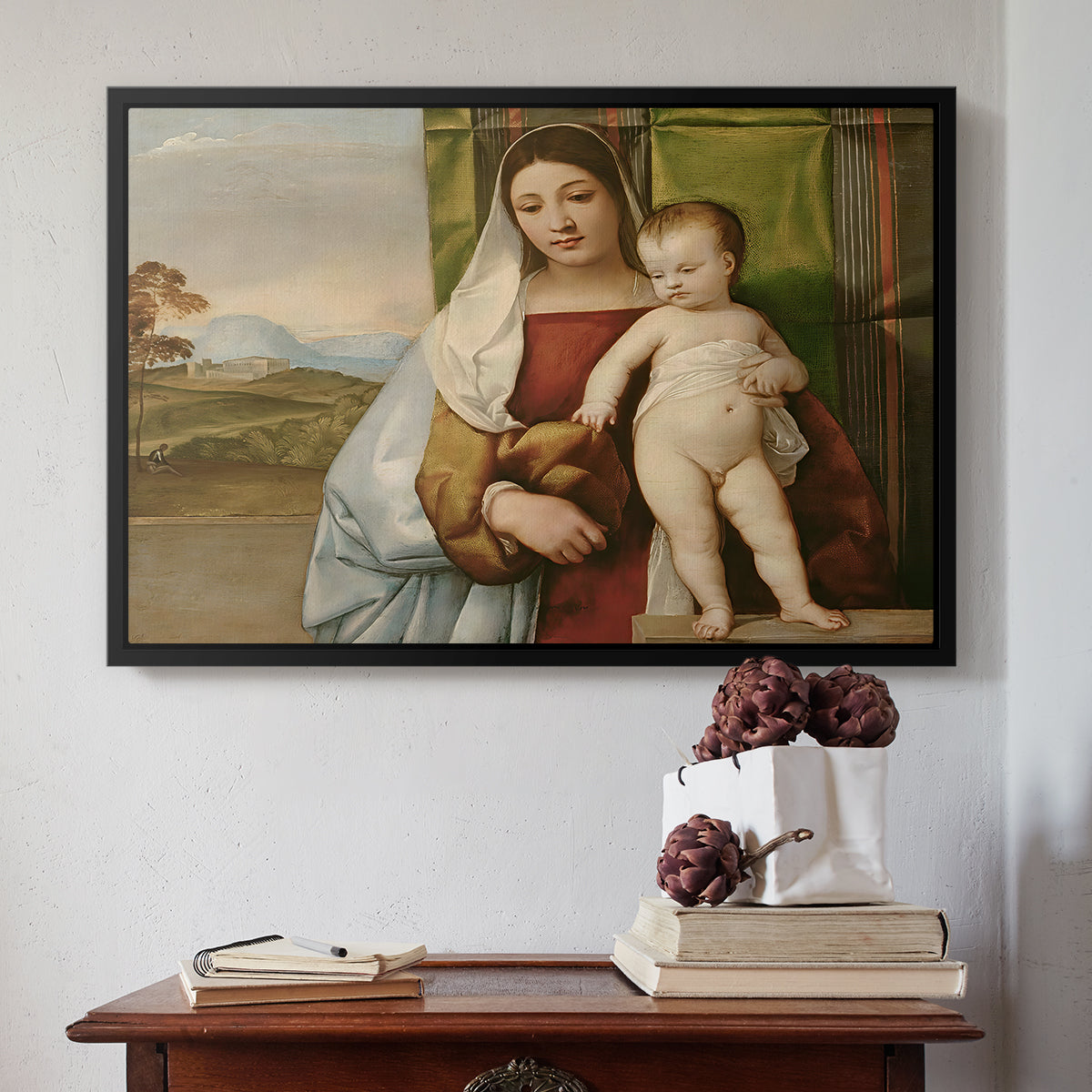 The Gypsy Madonna (La Zingarella), c. 1510-1511 - Floater Framed Canvas Print