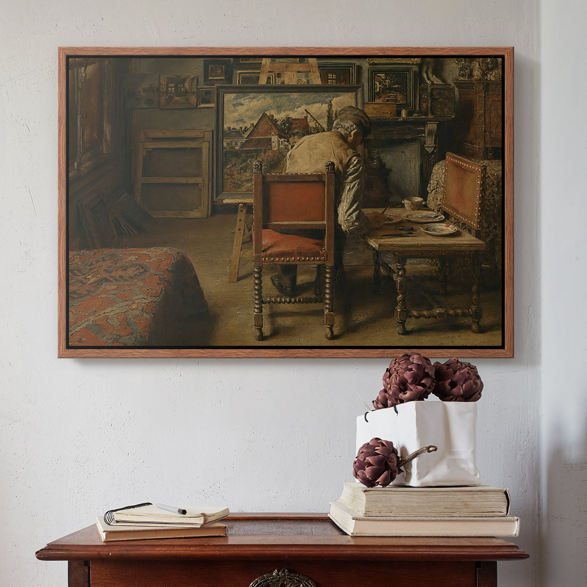 The Retoucher (The Restorer), 1876 - Floater Framed Canvas Print