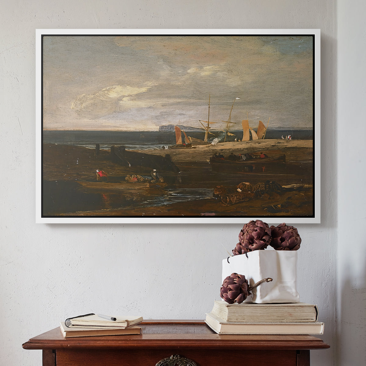 A Scene on the English Coast, c. 1798 - Floater Framed Canvas Print