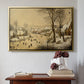 Winter Landscape with Skaters and Bird Trap, 1565 - Floater Framed Canvas Print