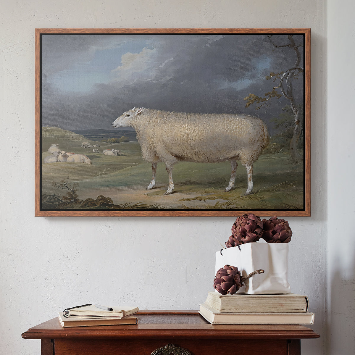 A Border Leicester Ewe, c. 1795-1800 - Floater Framed Canvas Print
