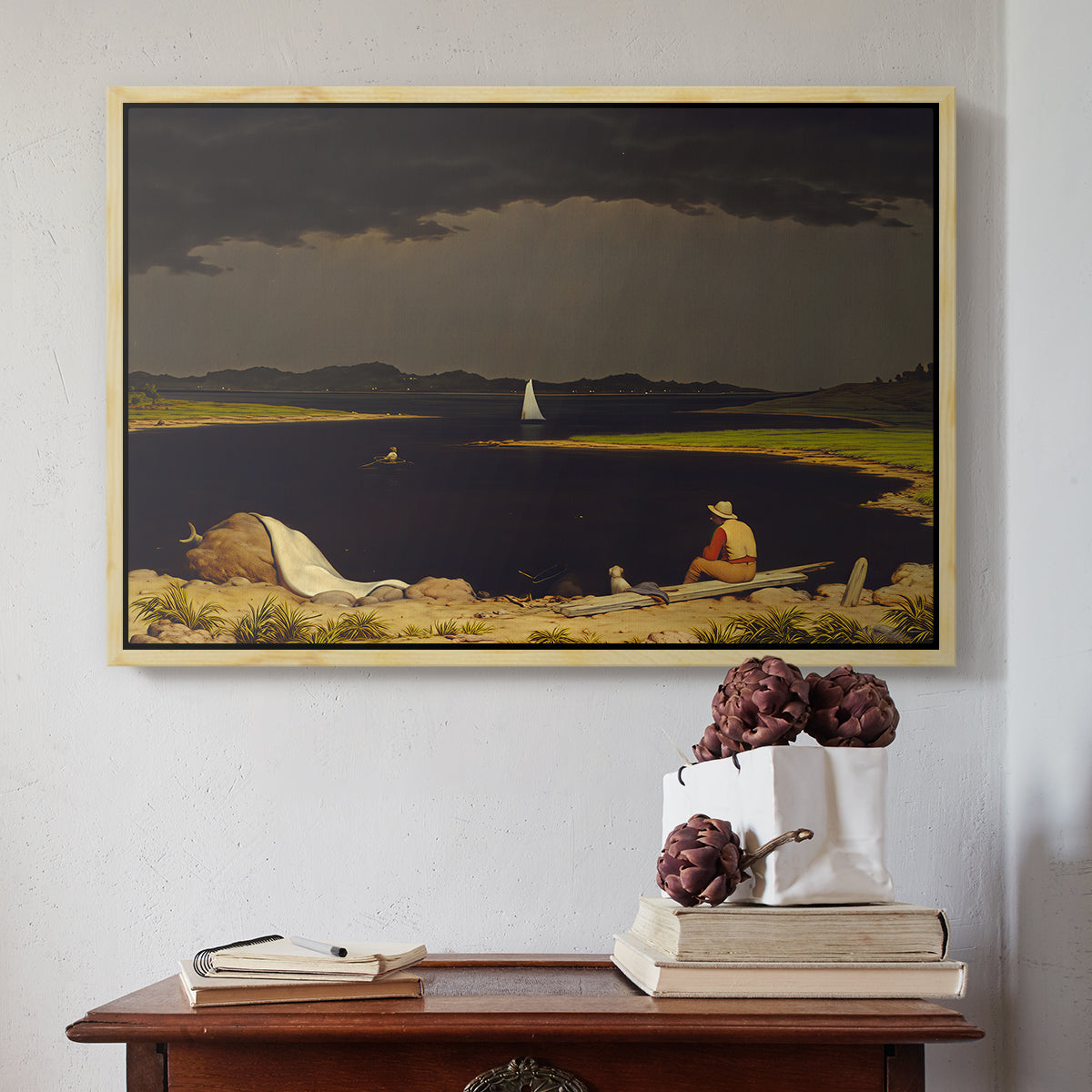 Approaching Thunder Storm, 1859 - Floater Framed Canvas Print