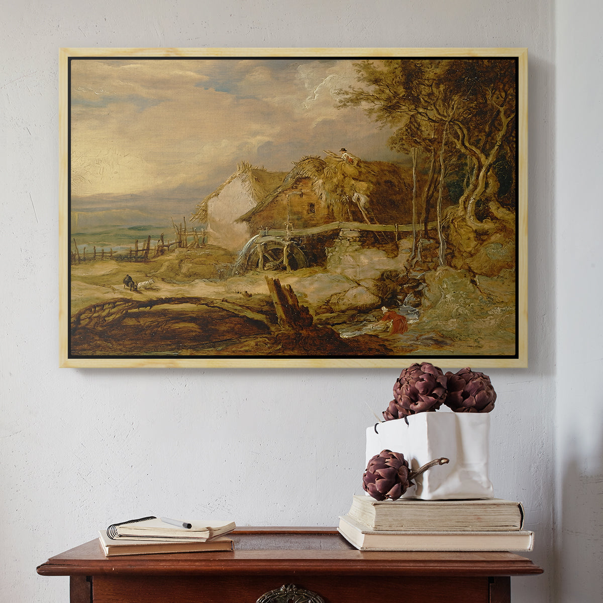 An Overshot Mill, c. 1802-1807 - Floater Framed Canvas Print