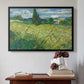 Green Wheat Field with Cypress, 1889 - Floater Framed Canvas Print