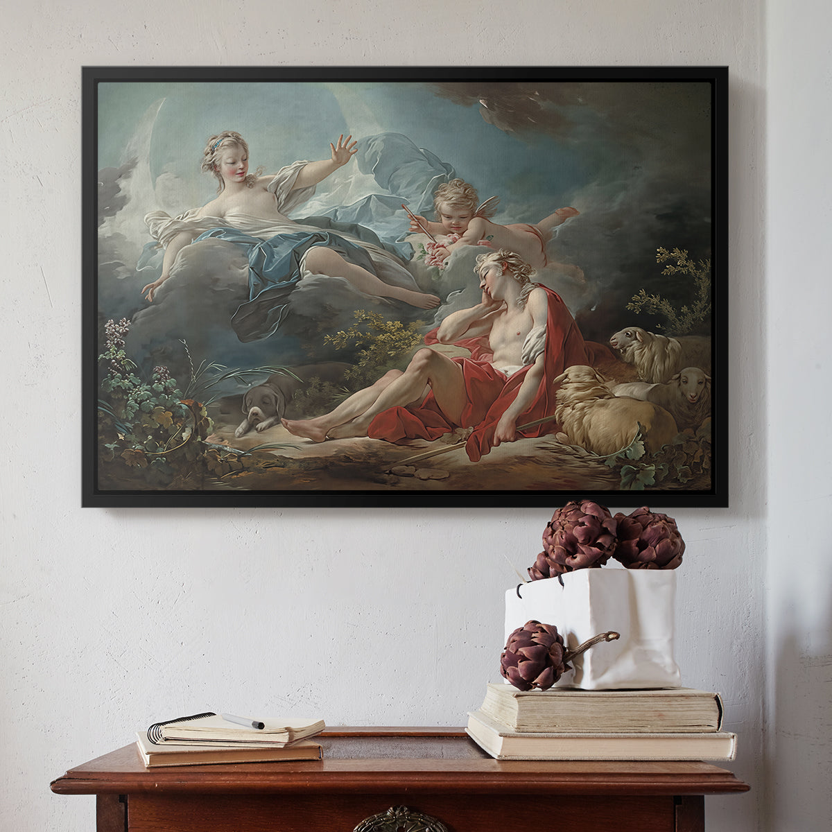 Diana and Endymion, c. 1753-1756 - Floater Framed Canvas Print