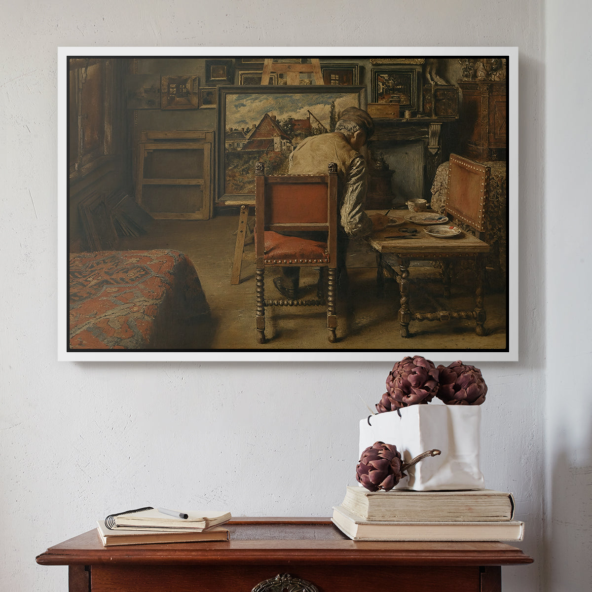 The Retoucher (The Restorer), 1876 - Floater Framed Canvas Print
