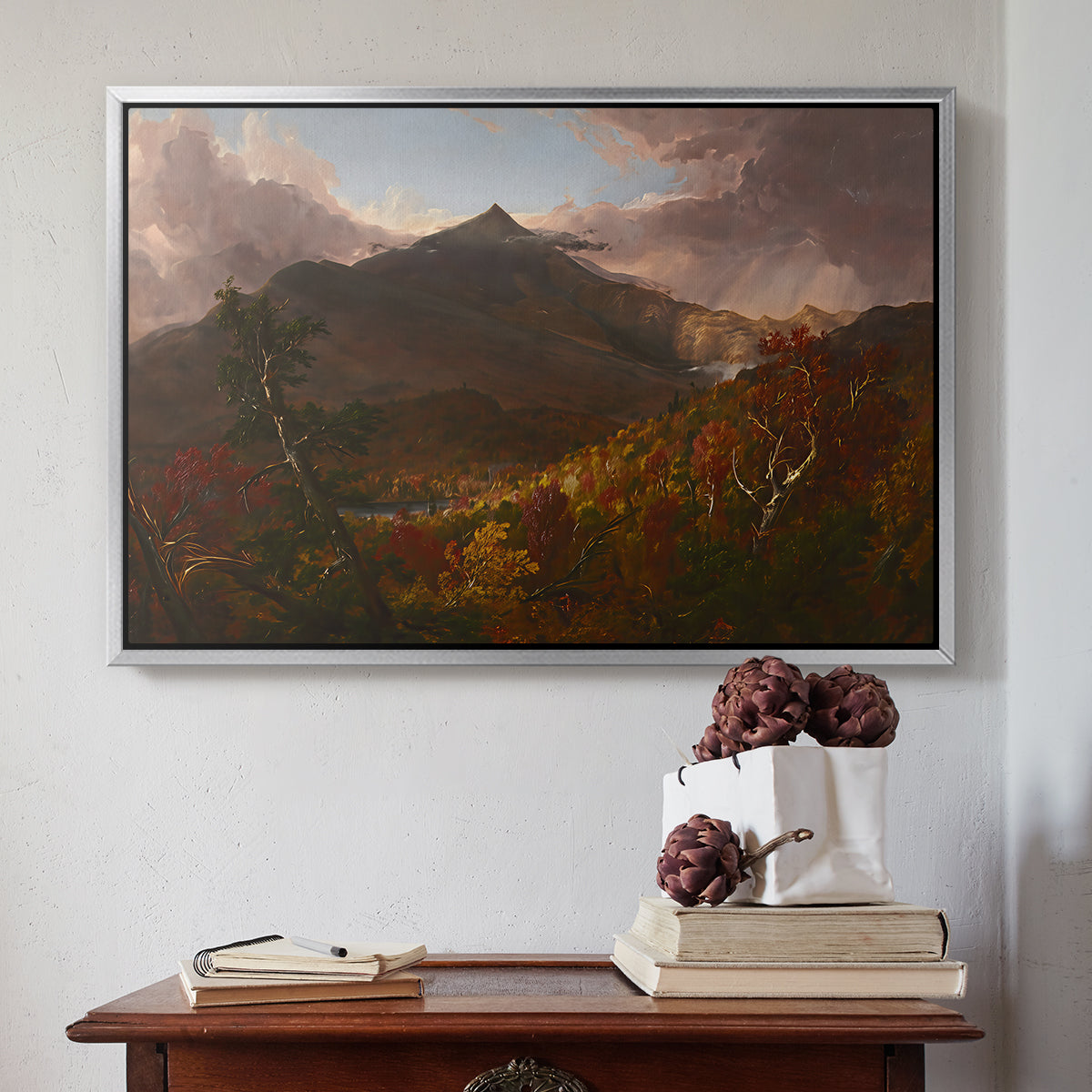 View of Schroon Mountain, Essex County, New York, After a Storm, 1838 - Floater Framed Canvas Print