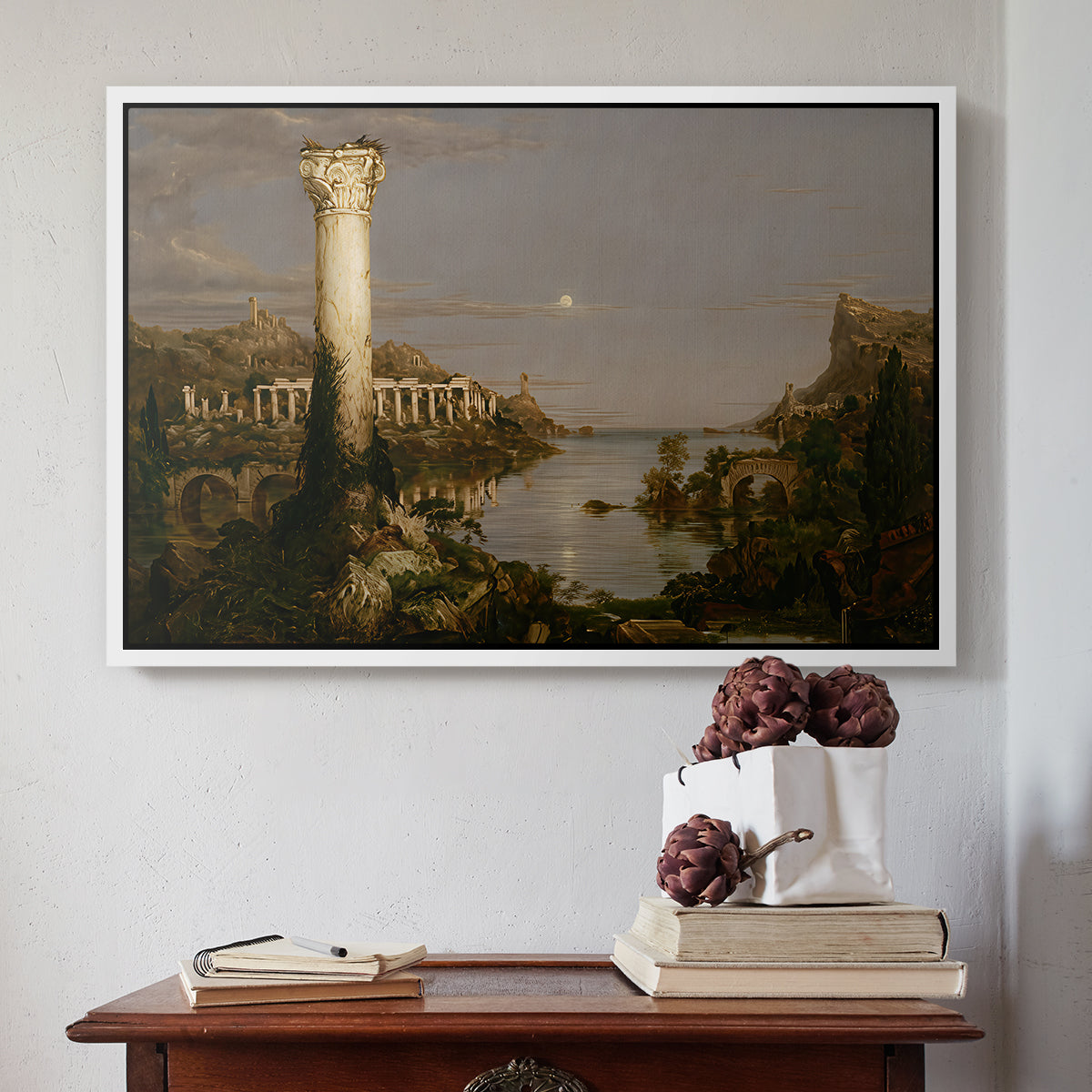 The Course of Empire: Desolation, 1836 - Floater Framed Canvas Print