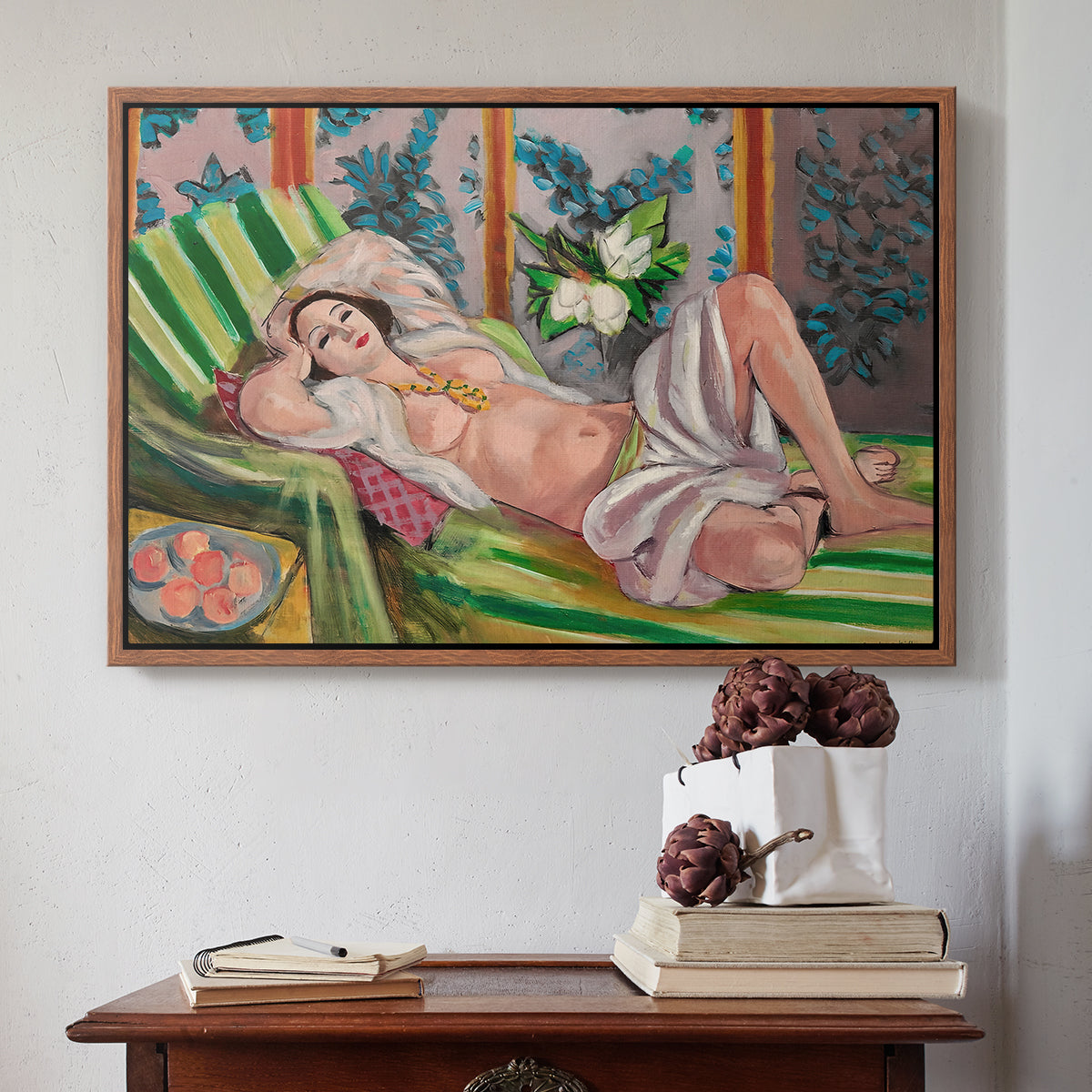 Odalisque Couchée Aux Magnolias, c. 1923 - Floater Framed Canvas Print