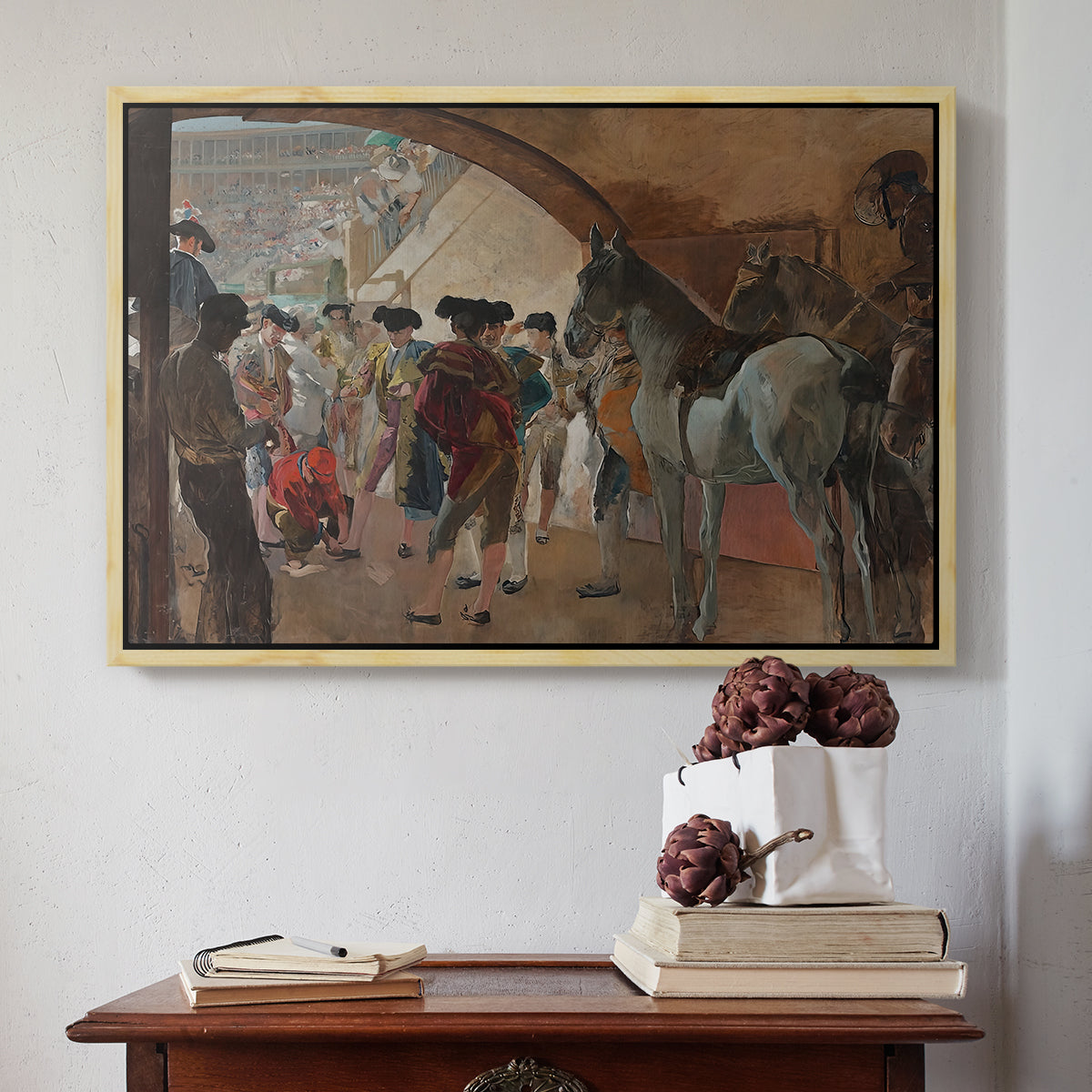 Before the Bullfight (Antes de la corrida), c. 1900 - Floater Framed Canvas Print