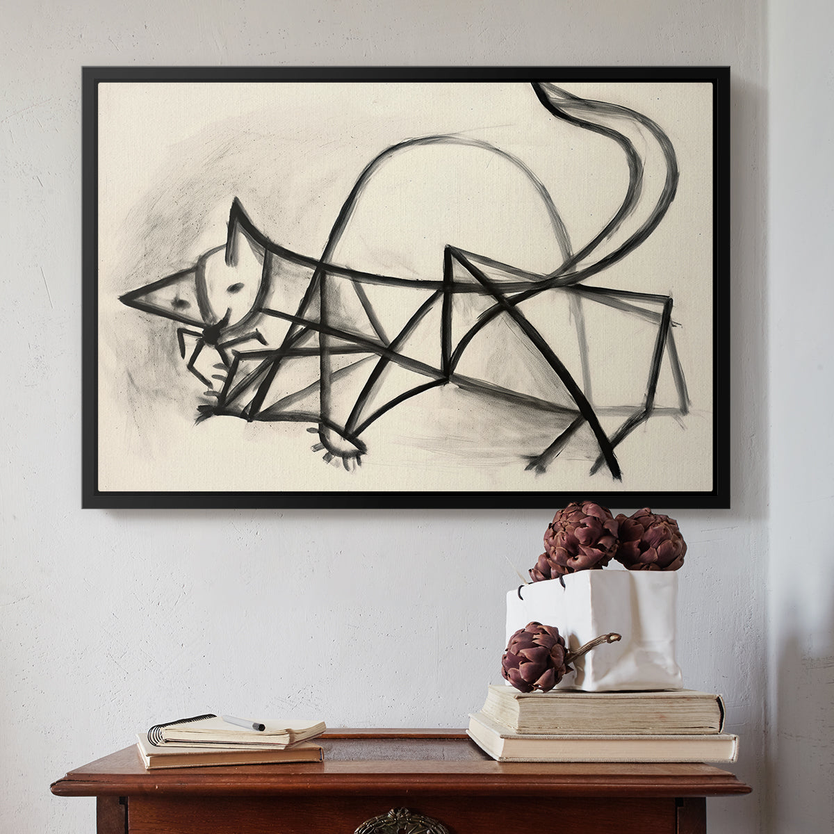 Study of a Cat (Étude de chat), 1946 - Floater Framed Canvas Print
