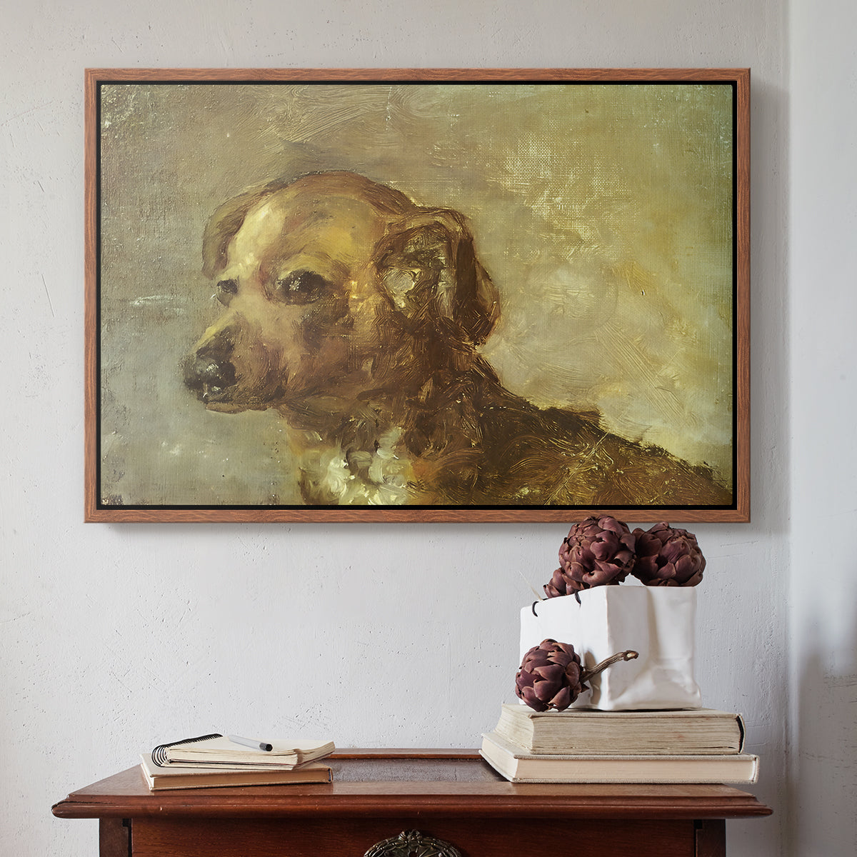 Cliper, the Artist's Dog, 1895 - Floater Framed Canvas Print